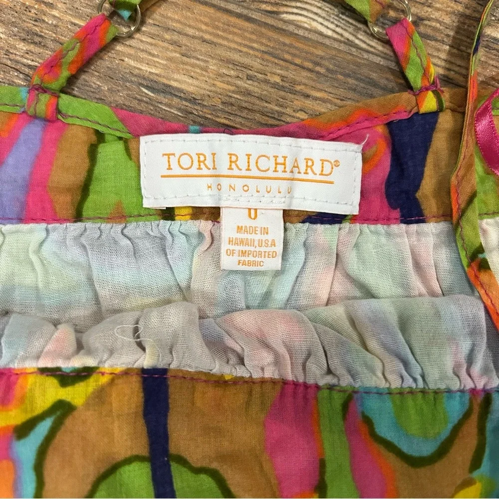 Tori Richard Honolulu Bright Floral Sundress Size U (Fits S/M)